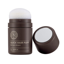 The Face Shop Quick Hair Puff - Donkerbruin - Root Touch Up Haarkleur Haarlijnpoeder verbergt haaruitval Haartoppers voor dames en heren - Haarvezels
