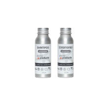 Reisformaat shampoo en conditioner - ongeparfumeerd - 2,5 oz hervulbare flessen sulfaatvrij