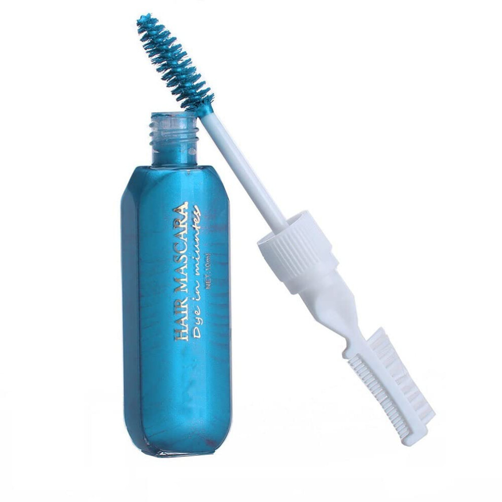 Liasun Blue Temporary Hair Mascara Washable Temporary Hair Color Chalk Hair Dye Stick Non-Toxic Instant Dye(Turquoise )
