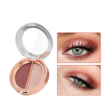 Timipoo Double color eye shadow high pigment eye makeup palette matte shimmer metal eye shadow powder waterproof and durable color eye shadow (03#