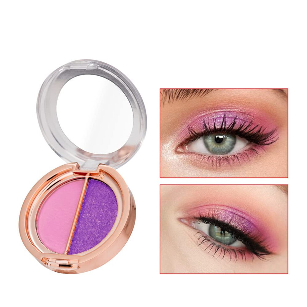 Timipoo Double color eye shadow  high pigment eye makeup palette  matte shimmer metal eye shadow powder  waterproof and durable color eye shadow (06#D-image-OPC-PHDT9NH-NEW
