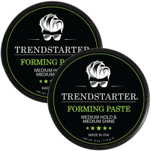 TRENDSTARTER - FORMING PASTE (4oz) (Pak van 2) - Medium Hold - Medium Shine - Lichtgewicht haarcr?e op waterbasis - Premium haarstylingproduct dat de