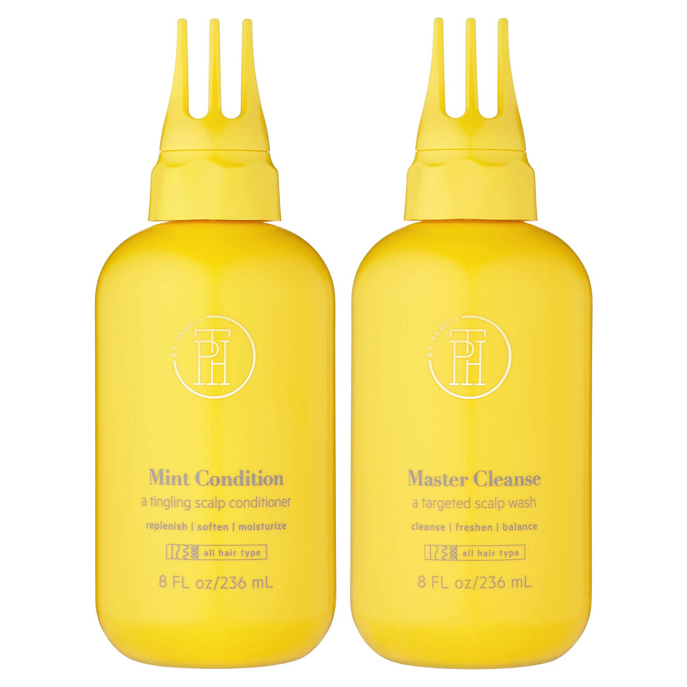 Tph Af Taraji Tph By Taraji Scalp Care Bundle | Master Cleanse Treatment Wash For Buildup Tingling Mint Condition Moisturizing Leave-In Conditioner