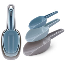 Vilihkc Plastic keukenschep 3-pack Plastic schep van voedingskwaliteit Overbrengen van poeder Kleine deeltjes ijs en aardappelpuree