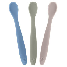 Cuillères en Silicone WeeSprout - Ustensiles de Nourriture pour Nourrissons avec Pointe Douce, Flexibles pour Auto-Alimentation