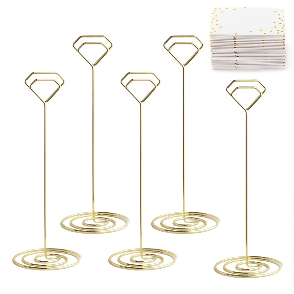 Wettin 12Pcs Unique Table Number Holders with 14Pcs Place Cards  Place Card Holder  Table Card Holder  Table Number Stands  Picture Clips Name Card Ph-image-OPC-PHDTB67-NEW