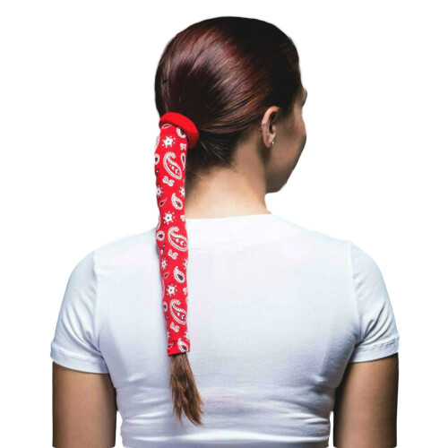 Wrapter Pony Tail Hair Wrap (Red Paisley)