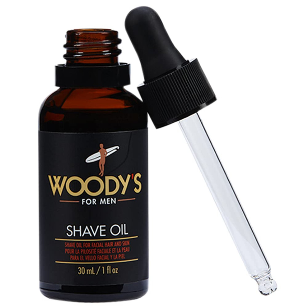 Woody's Shave Oil For Men Pre-Shave Base Oil Layer For Enhanced Shaving And Smoother Skin 1 Fl Oz