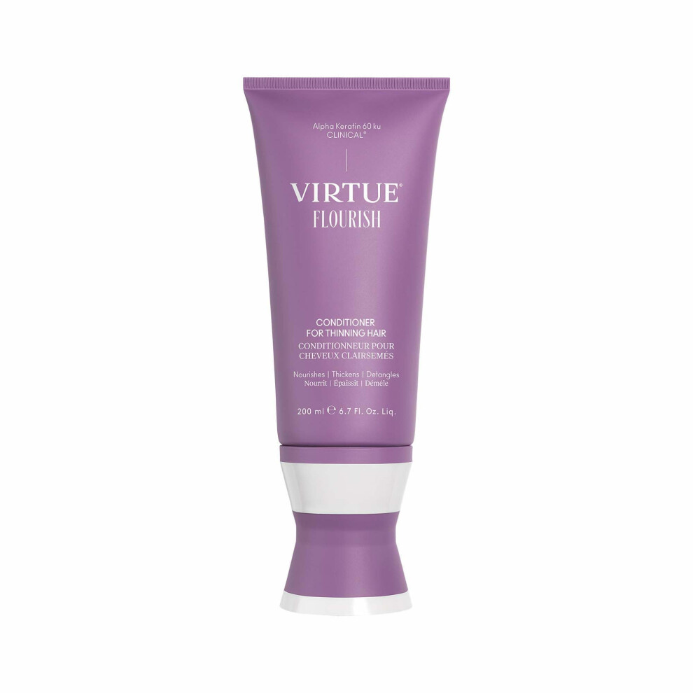 Virtue Flourish Conditioner For Thinning Hair | Nourishes Thickens Detangles Thinning Hair