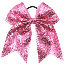 Xansema 6,5 ??inch pailletten haarelastiekjes elastische haarband lint grote cheer bow paardenstaart houder haarband voor dames meisjes kinderen tien