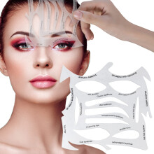 Yafiygi Polonchons rapides pour les pochoirs Moules eye-liner un outil de maquillage avec une variete de formes Eyeliner Parcaux Pads Template de
