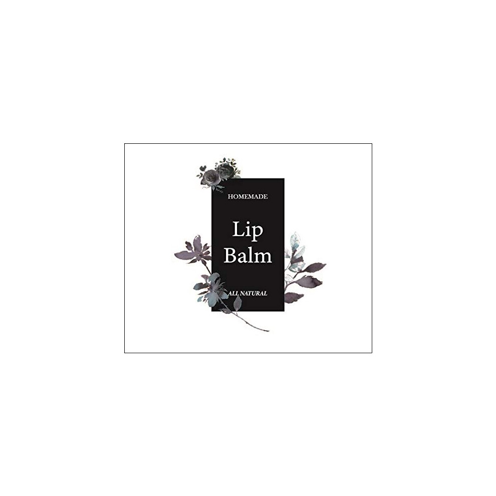 ZZYBIA Zelfgemaakte Huidverzorgingsproducten Hechtlabels Stickers voor Lipbalsem Crème Kaarsen 20pcs (Lipbalsem - Zwart & Wit)