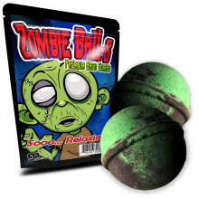 Zombie -Kugeln Bad Bomben - lustiges Zombie -Design - Coole Badbomben fr Teenager - se XL Bad Fizzers Grn und schwarz handgefertigt in den US
