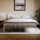 Vida Designs (King Size, White) Dorset Metal Bed Frame with Modern Headboard 3