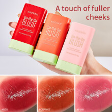 3Pcs Lipstick Blusher Stick,Red Orange Pink