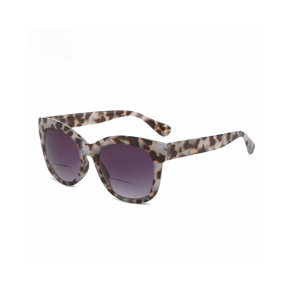 (+3.00 strength, Gray) Bifocal Presbyopic Glasses Oversized Sunglasses Square Thick Reading Glasses NEW