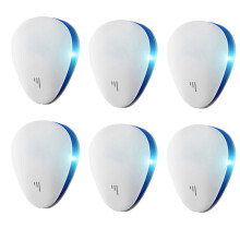 Repelente ultrassônico de pragas, plugue para ambientes internos, para baratas, aranhas, formigas, insetos e roedores - Branco - Plugue UE