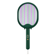 Raketa proti komárom Racket & Bug, vnútorná, so svetelným lapačom múch, skladacia, nabíjateľná cez USB - zelená