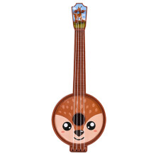 Detská hračkárska gitara, mini ukulele pre batoľatá so 4 strunami, umožňuje hrať tóny v štýle 3