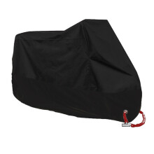 Plachta na motorku, univerzálna plachta na motorku, vodeodolná, proti slnku, s otvormi na zámky a úložným vreckom - čierna-M-200X90X100Cm