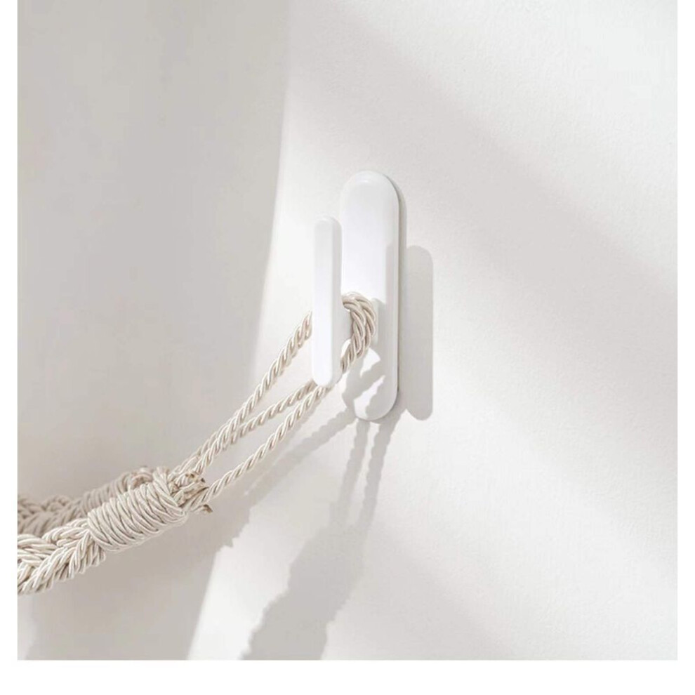 (white, 1PCS) No-drill Curtain Hooks Power Cord Organizer Self-adhesive Rubber Electrical Appliances Wire Clamps Durable Charging Cable Holder For Home