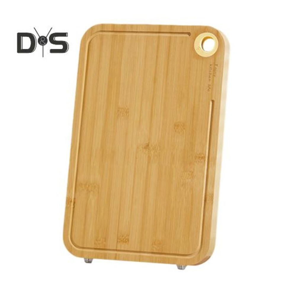 (yellow, S) Bamboo Cutting Board Dual-sided Chopping Boards With Juice Groove Kitchen Butcher Block For Meat Cheese Fruit Vegetables