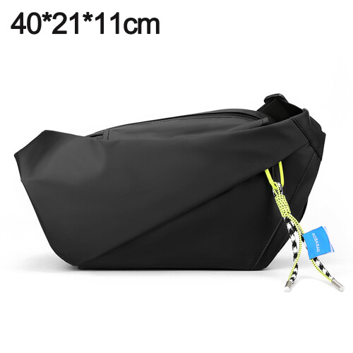 Τσάντα ώμου Sling Crossbody για άνδρες και γυναίκες, σακίδιο πλάτης με ένα λουράκι - μαύρο 2