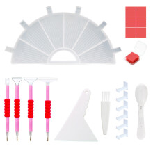 Tablett-Organizer-Set für Diamantmalerei-Zubehör, Palettenregal-Werkzeug für das Aufbewahrungsset für Diamantmalerei, transparent