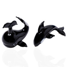 2 Stück mundgeblasene kleine Walfiguren, Glaskunst, Meerestiere, Essstäbchenständer, Geschenk, Heimdekoration für Aquarien, Stil 2