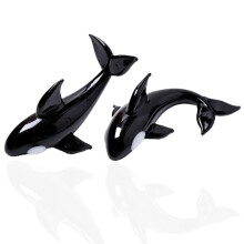 2 Stück mundgeblasene kleine Walfiguren, Glaskunst, Meerestiere, Essstäbchenständer, Geschenk, Heimdekoration für Aquarien, Stil 3