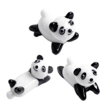 3 Stück süße Essstäbchenablage aus Glas mit Panda-Motiv, Ständerhalter für Stifte, Essstäbchenablage, Geschenk für Jungen und Mädchen