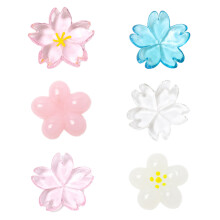 Essstäbchenablage aus Glas mit Kirschblütenmotiv, Löffelständer, Messer- und Gabelhalter, Sakura-Stiftständer (6er-Set)