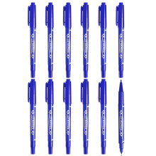 12er-Pack Markierstifte – Filzstifte, Zeichenstifte, Doppelpinselstifte, Künstlerbedarf, schnelltrocknender Kantenmarker, Blau