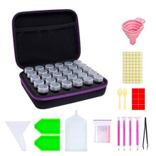 30-Raster-Diamant-Malwerkzeug-Set, Aufbewahrungstasche, Werkzeugkasten, multifunktionales tragbares Malwerkzeug-Set, Stil 1