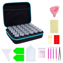 30-Raster-Diamant-Malwerkzeug-Set, Aufbewahrungstasche, Werkzeugkasten, multifunktionales tragbares Malwerkzeug-Set, Stil 2