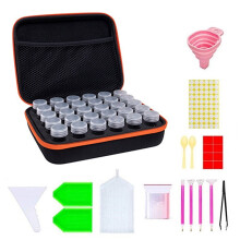 30-Raster-Diamant-Malwerkzeug-Set, Aufbewahrungstasche, Werkzeugkasten, multifunktionales tragbares Malwerkzeug-Set, Stil 4