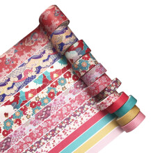 12 Rollen Vintage-Klebeband, ästhetisches Deko-Klebeband, perfekt für Bullet Journal, Scrapbook, Basteln, Geschenkverpackungen – Stil 2