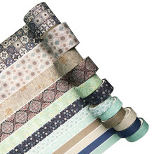 12 Rollen Vintage-Klebeband, ästhetisches Deko-Klebeband, perfekt für Bullet Journal, Scrapbook, Basteln, Geschenkverpackungen – Stil 1