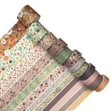 12 Rollen Vintage-Klebeband, ästhetisches Deko-Klebeband, perfekt für Bullet Journal, Scrapbook, Basteln, Geschenkverpackungen – Stil 4