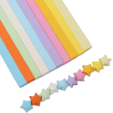 1350 Blatt Origami-Sterne-Papier, doppelseitige farbige Dekorationspapierstreifen für Papierkunsthandwerk, Stil 3