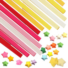 1080 Blatt Origami-Sterne-Papier, doppelseitige farbige Dekorationspapierstreifen für Papierkunsthandwerk, Stil 2