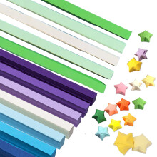 1080 Blatt Origami-Sterne-Papier, doppelseitige farbige Dekorationspapierstreifen für Papierkunsthandwerk, Stil 3