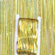 Fransenvorhänge – 2 Packungen 3,28 Fuß x 6,56 Fuß Glitzervorhänge Partydekorationen Fotoautomaten-Dekorationen Party-Gold