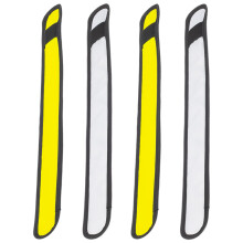 4er-Pack LED-Leuchtbänder, Schlagarmbänder, Nachtsicherheitsarmband für Radfahren, Gehen, Laufen, Konzerte, Camping, Outdoor, Weiß + Gelb