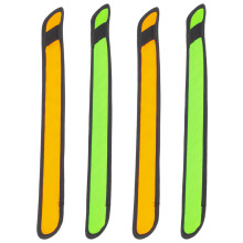 4er-Pack LED-Leuchtbänder, Schlagarmbänder, Nachtsicherheitsarmband für Radfahren, Gehen, Laufen, Konzerte, Camping, Outdoor, Orange + Grün