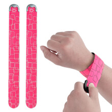 LED-Armbänder zum Laufen (2er-Pack),per USB wiederaufladbare reflektierende Armbänder,hohe Sichtbarkeit für Läufer, Radfahrer,Tierbesitzer - Pink