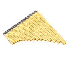 Flöte 16 Pfeifen Panflöte Musik Blasinstrument & Tasche für Anfänger Student, Geschenkidee für Anfänger Musiker-Gelb