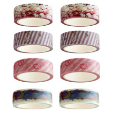 8 Rollen Klebeband, Sommerklebeband, süße Farbe, für Bastelarbeiten, Planer, Sammelalben, Geschenkverpackungen, Partydekorationen, Stil 2