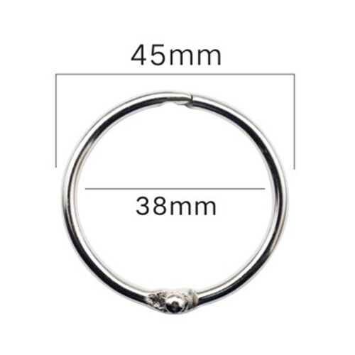 20er-Pack Buchbinderringe Büro Metall Loseblattring Schlüsselring-45Mm 2