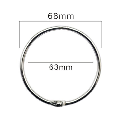 20er-Pack Buchbinderringe Büro Metall Loseblattring Schlüsselring-68Mm 2